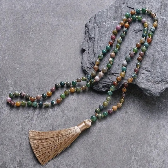 Indian Agate Mala - Picture 1 of 6